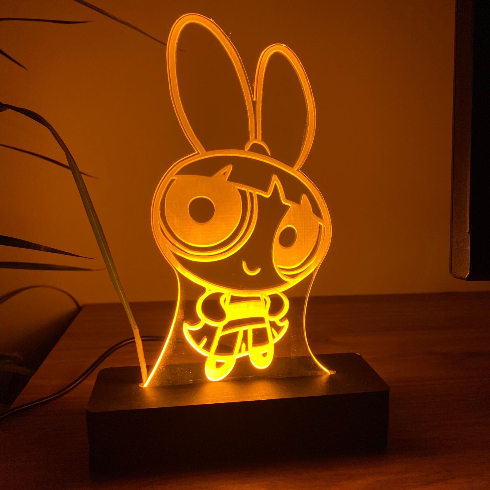 Powerpuff Girls Night Light, Cartoon Night Light, Girls Room Night Light, Powerpuff Girls Led