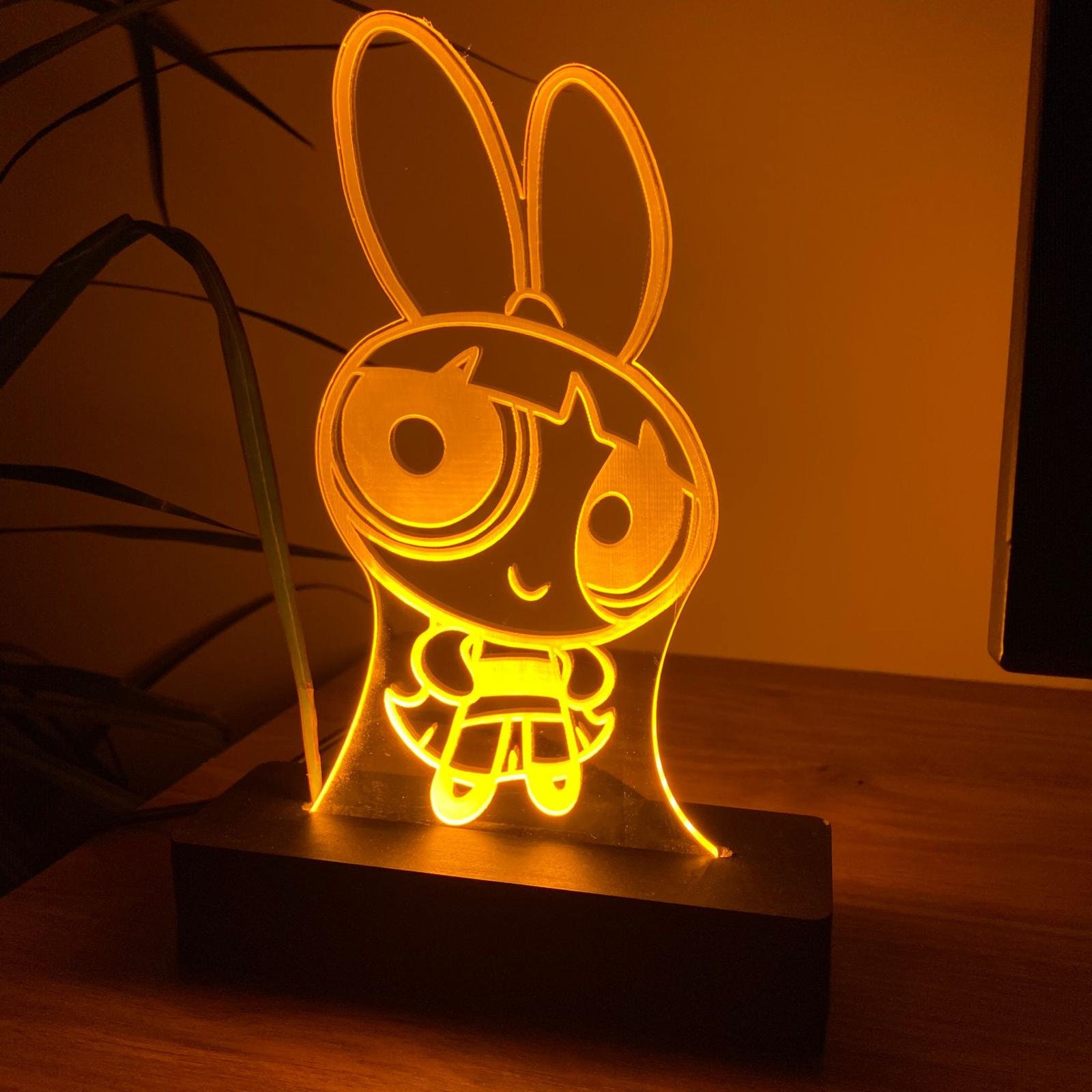 Powerpuff Girls Night Light, Cartoon Night Light, Girls Room Night
