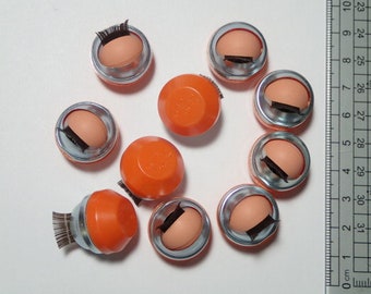10 Medium Size 16 Blinking Sleeping Open Close Doll Eyes with Lashes - 6 Brown Eyes, 4 Blue Eyes - Lot 2