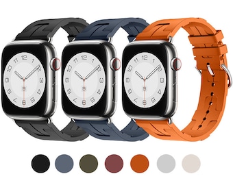 Handgemachter Smartwollarmband für Apple Uhrenarmbänder 38/40/41/42/44/45/49mm Damen, Silikonarmband iWatch SE/9/8/7/6/5 Unisex, Geschenk für Ihn