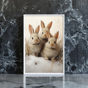 vintage bunny art, floral art prints, wall art print, gifts, fall wall decor, digital art prints, digital downloads, wall art print