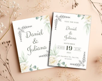 Digital wedding card, Wedding flower design, Floral wedding invitation, Wedding card download, Digital wedding stationery