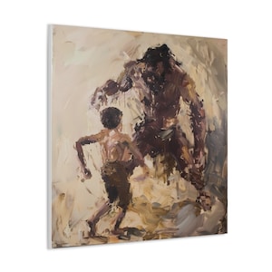 David and Goliath Canvas Print: Biblical Story Wall Art