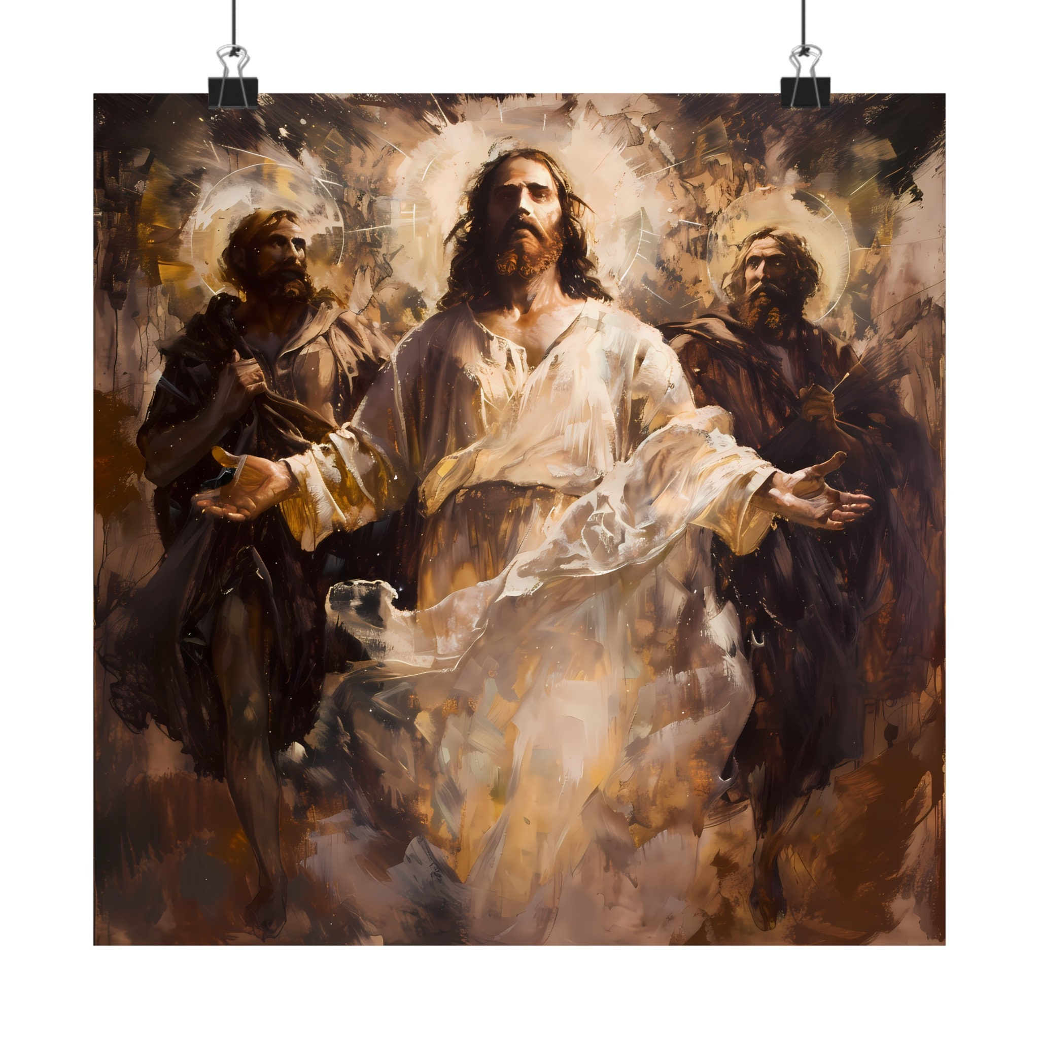 Transfiguration Poster Transfiguration of Jesus Christ Poster: Biblical Art, Moses & Elijah - Etsy
