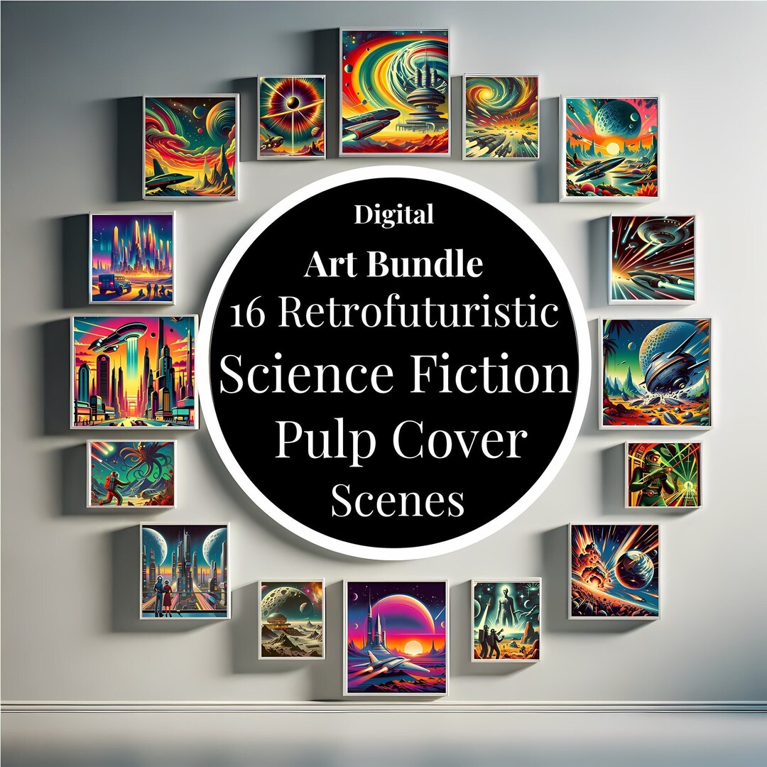 Sci-fi Pulp Cover Art Prints: 1950s Retrofuturism (digital Download) - Etsy