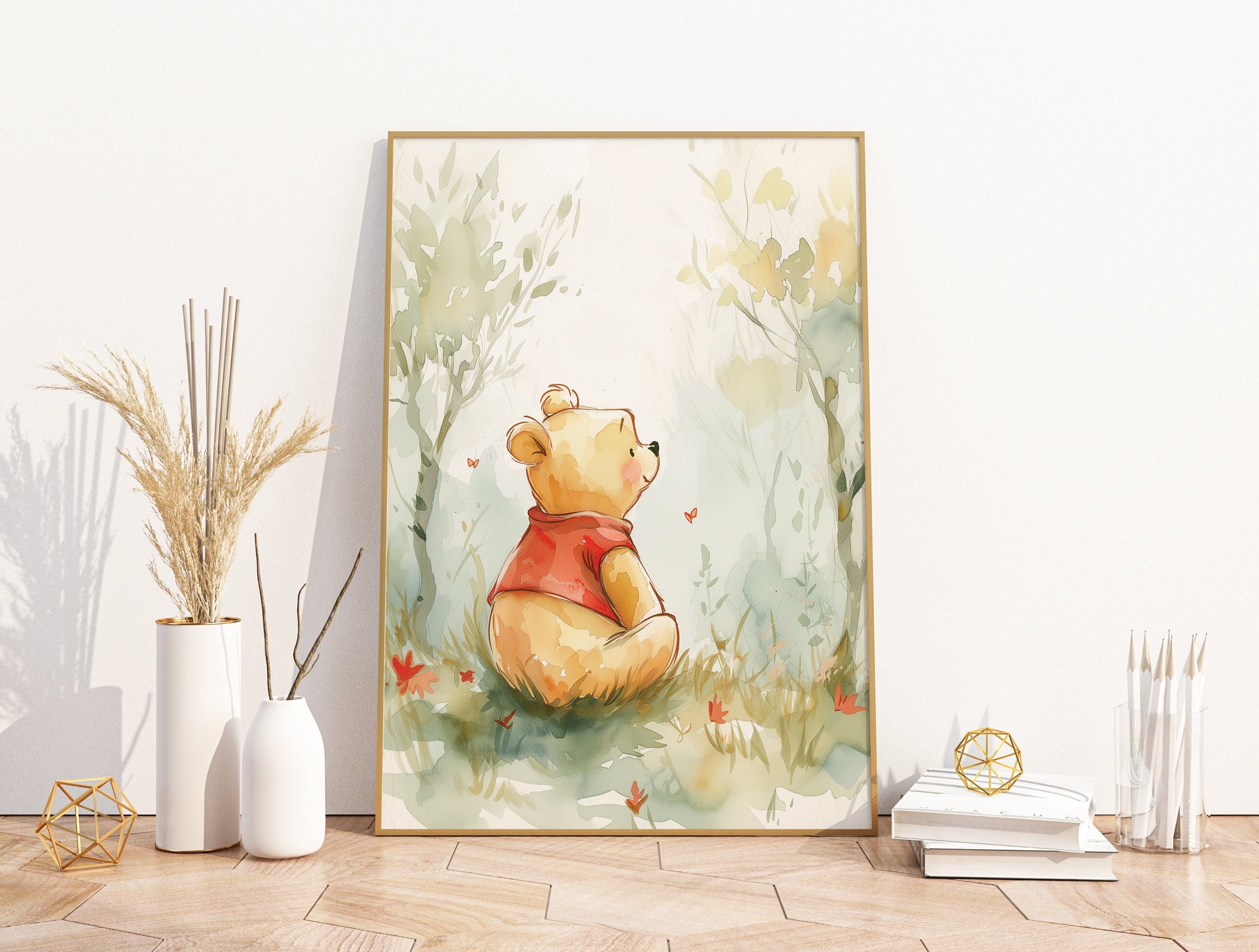 Winniethepooh Nursery Art, Nursery Decor, Neutral Nursery, Nursery