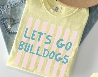 Custom Mascot Comfort Colors® T-shirt, Colorful Game Day Shirt, Personalized School Spirit Tee, Sport Team Shirt, Matching Mascot Tshirts