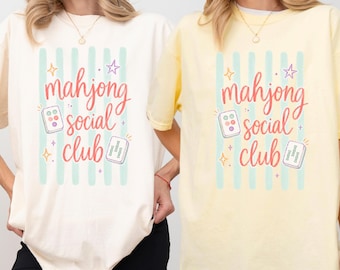 Comfort Colors® Cracks Dots Bams Mahjong Shirt, Funny Mahj Tee, Mahjong Social Club, Mahjong Lover Gift, Crak Dot Bam, Game Night T-Shirt