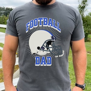 Customizable Football Dad T-Shirt | Personalized Team Colors & Text | Custom Sports Tee for Fathers | Perfect Gift for Football Dads