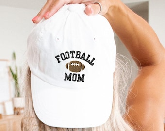 Custom Football Mom Embroidered Hat, Personalized Team Name and Number Cap, Adjustable Game Day Hat, Gift for Sports Moms & Fans, Mother Day