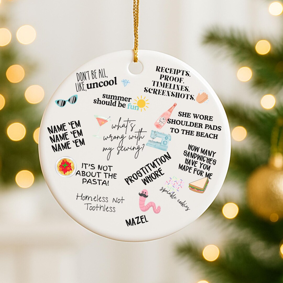 Reality TV Ornament, Funny TV Quotes Gift, Gift for Reality TV Lover ...