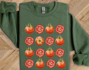 Comfort Colors® Tomato Shirt, Fruit Shirt, Botanical Shirt, Cottagecore Clothing Vegan Shirt, Garden Shirt Vegetable Shirt,Aesthetic Clothes