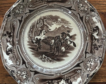 Shaw’s Peruvian Horse Hunt transferware