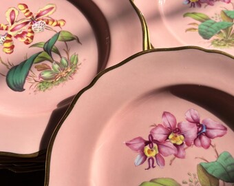 Spode Handpainted Orchid Plate