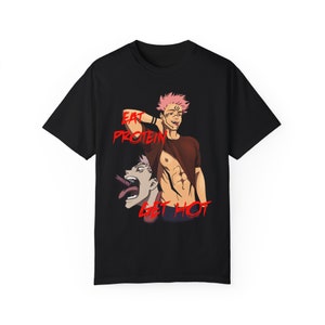 Yuji Itadori Sukuna &quot;Eat Protein, Get Hot&quot; Unisex Ultra Cotton Tee, JJK shirt, Jujutsu Kaisen shirt, Sukuna shirt, Anime shirt