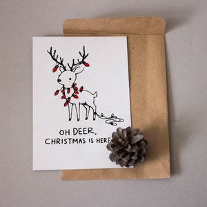 Leuchtendes Rentier Weihnachtspostkarte