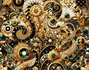 Exclusive collection of five Klimt-inspired patterns – Digital downloads for art and design projects