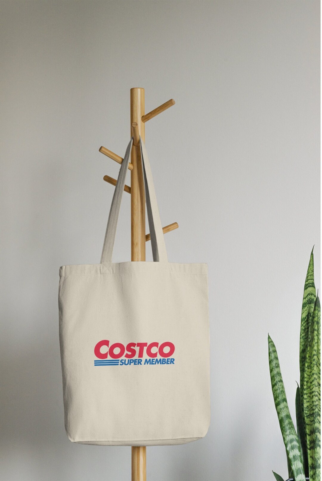 Costco Super Member Premium Tote Bag natural Canvas Etsy
