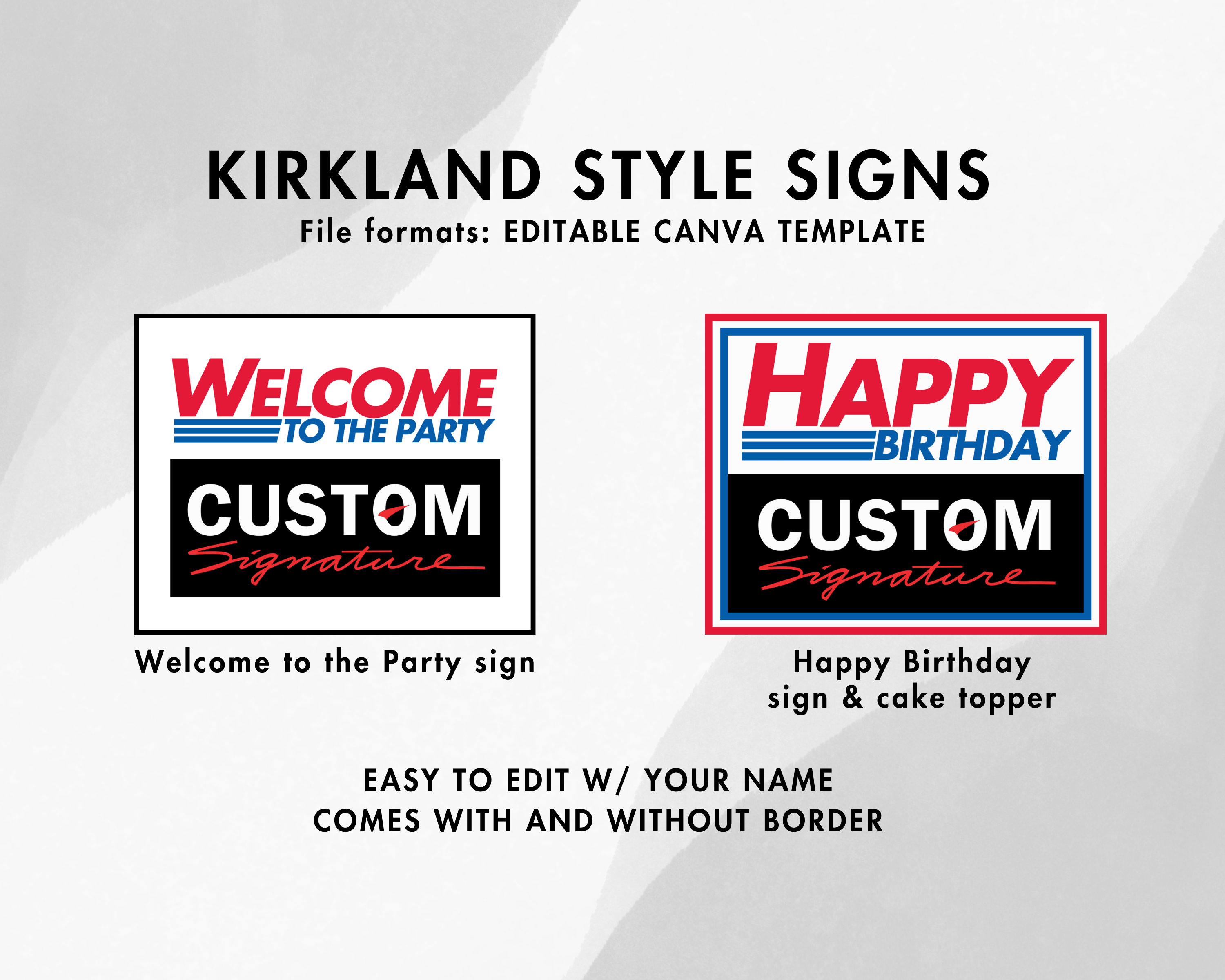 Costco Party Pack Starter Customizable Price Signs, Invitation Costco Party Pack Starter Customizable Price Signs, Invitation