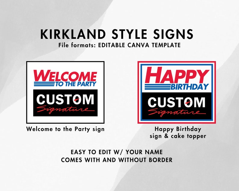 Costco Party Pack Premium Invites, Custom Price Signs, Welcome Sign, Dept Signs, Food Court, Trivia, Member of the Month, Name Tag Badges zdjęcie 6