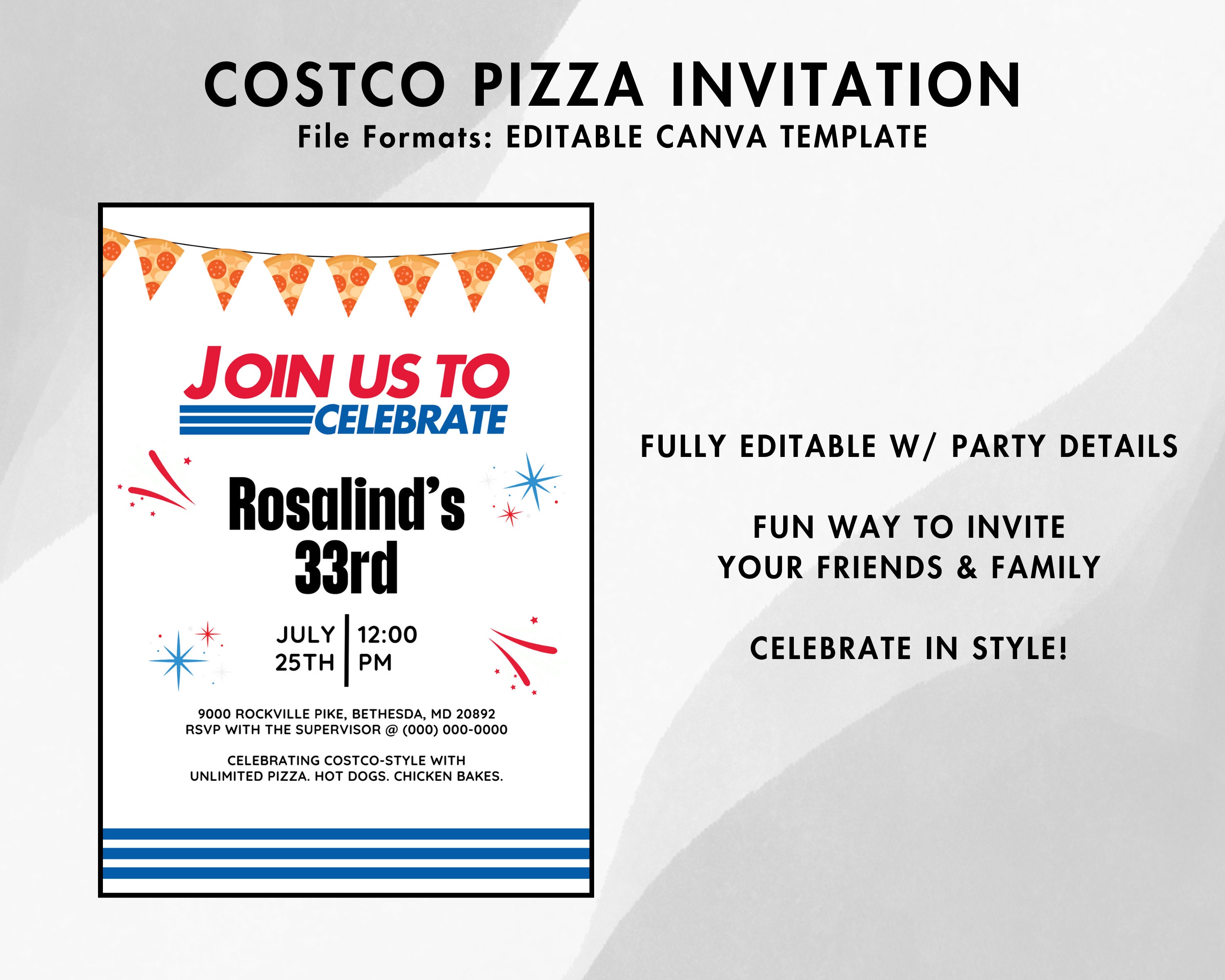Costco Party Pack Starter Customizable Price Signs, Invitation Costco Party Pack Starter Customizable Price Signs, Invitation