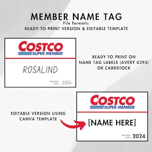 Costco Party Pack Essentials Aanpasbare prijsborden, welkom op het feest en gelukkige verjaardagsteken, afdelingsborden, lid van de maand, badges afbeelding 5