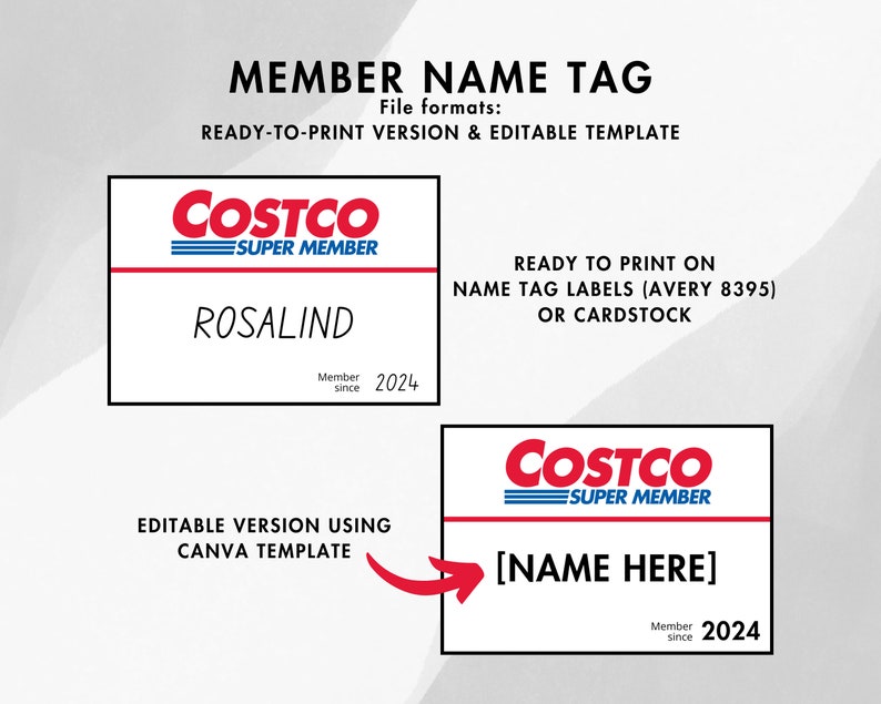 Costco Party Pack Essentials Customizable Price Signs, Welcome to the Party & Happy Birthday Sign, Dept Signs, Member of the Month, Badges zdjęcie 5