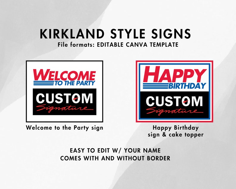 Costco Party Pack Essentials Customizable Price Signs, Welcome to the Party & Happy Birthday Sign, Dept Signs, Member of the Month, Badges zdjęcie 4