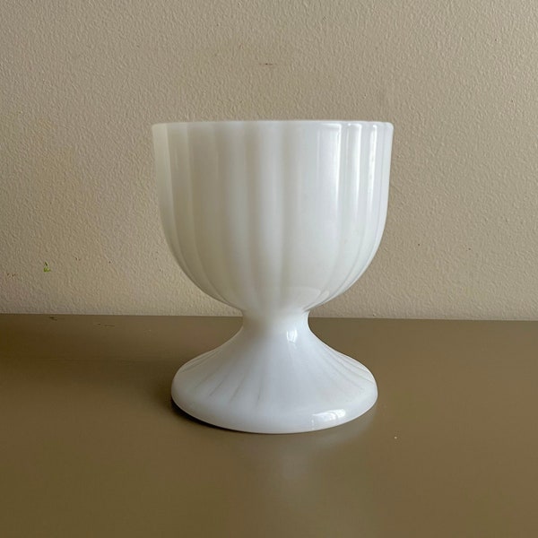 Milk Glass Pedestal Compote | Milk Glass Planter | Milk Glass Dish