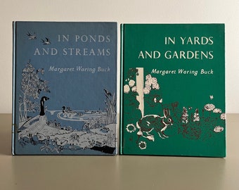 Vintage Set of Nature Books by Margaret Waring Buck | In Ponds and Streams | In Yards and Gardens