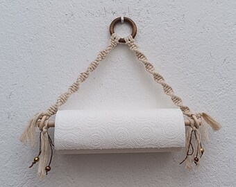 Macramé Kitchen Roll Holder | Kitchen Paper Towel Holder | Macrame