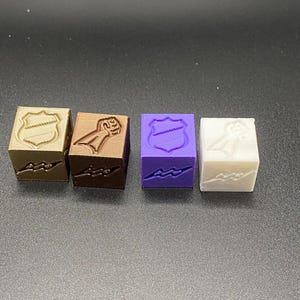 Heroclix Pick a Power 6-sidiga tärningar gjorda med fläkt