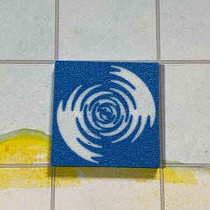 Heroclix Water Terrain Marker Version 2, set of 6.  Fan made.