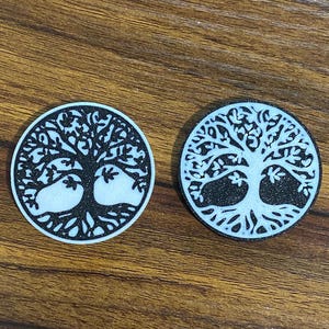 Custom Tree of Life poker chip Heroclix action token Set of 6