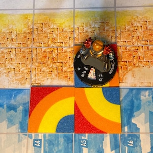 Heroclix Rainbow Terrain Marker V2, set of 6.  Fan Made