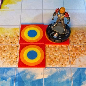 Heroclix Rainbow Terrain Marker set of 6.  Fan Made