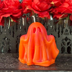 Ghost Candle | Fall Candle | Halloween Candle | Scented | Pillar Wax Candle | Decor Candle | Gothic Candle | Goth Decor |  Dark Academiac