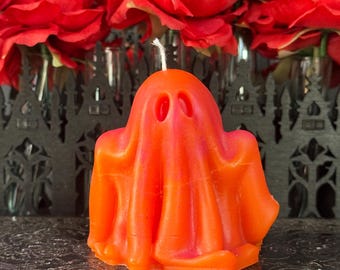 Ghost Candle: Scented Pillar Wax - Fall Halloween Decor  | Goth Gifts for Her | Gothic Gifts | Free Shipping