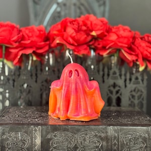 Ghost Candle | Fall Candle | Halloween Candle | Scented | Pillar Wax Candle | Decor Candle | Gothic Candle | Goth Decor |  Dark Academiac