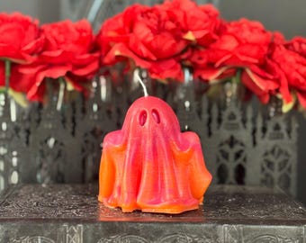 Ghost Candle: Scented Pillar Wax - Fall Halloween Decor  | Goth Gifts for Her | Gothic Gifts | Free Shipping