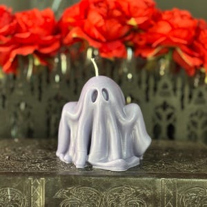 Ghost Candle | Fall Candle | Halloween Candle | Scented | Pillar Wax Candle | Decor Candle | Gothic Candle | Goth Decor |  Dark Academiac