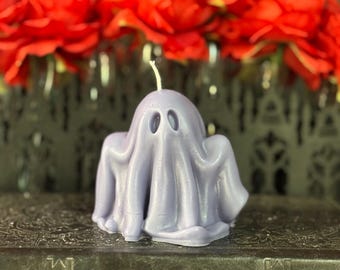 Ghost Candle: Scented Pillar Wax - Fall Halloween Decor  | Goth Gifts for Her | Gothic Gifts | Free Shipping