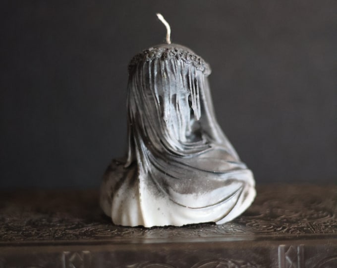 Veiled Lady Candle | Soy Wax Candle | Decor Candle | Gothic Candle | Goth Decor | Scented Candle | Dark Academia