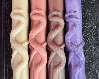 Mini Snake Pillar Wax Candle Unscented