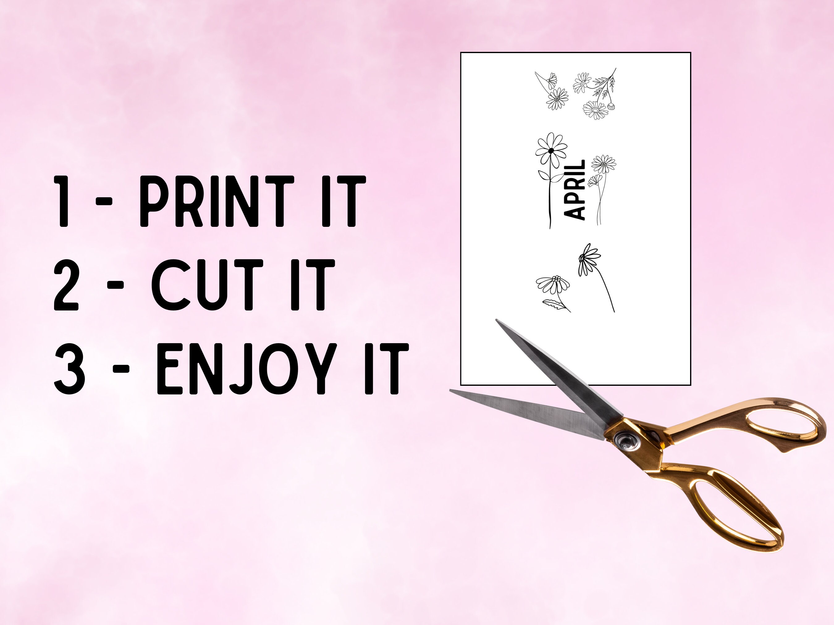 Printable Floral Birth Month Bookmark (april) - Etsy