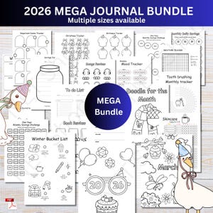 2026 Mega Planner Journal Bundle | A4 A5 Printable (PDF)