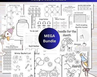 2026 Mega Planner Journal Bundle | A4 A5 Printable (PDF)