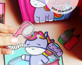Unicorn Pretend Play DIY Toy: Printable Children's Activity (PDF Download)