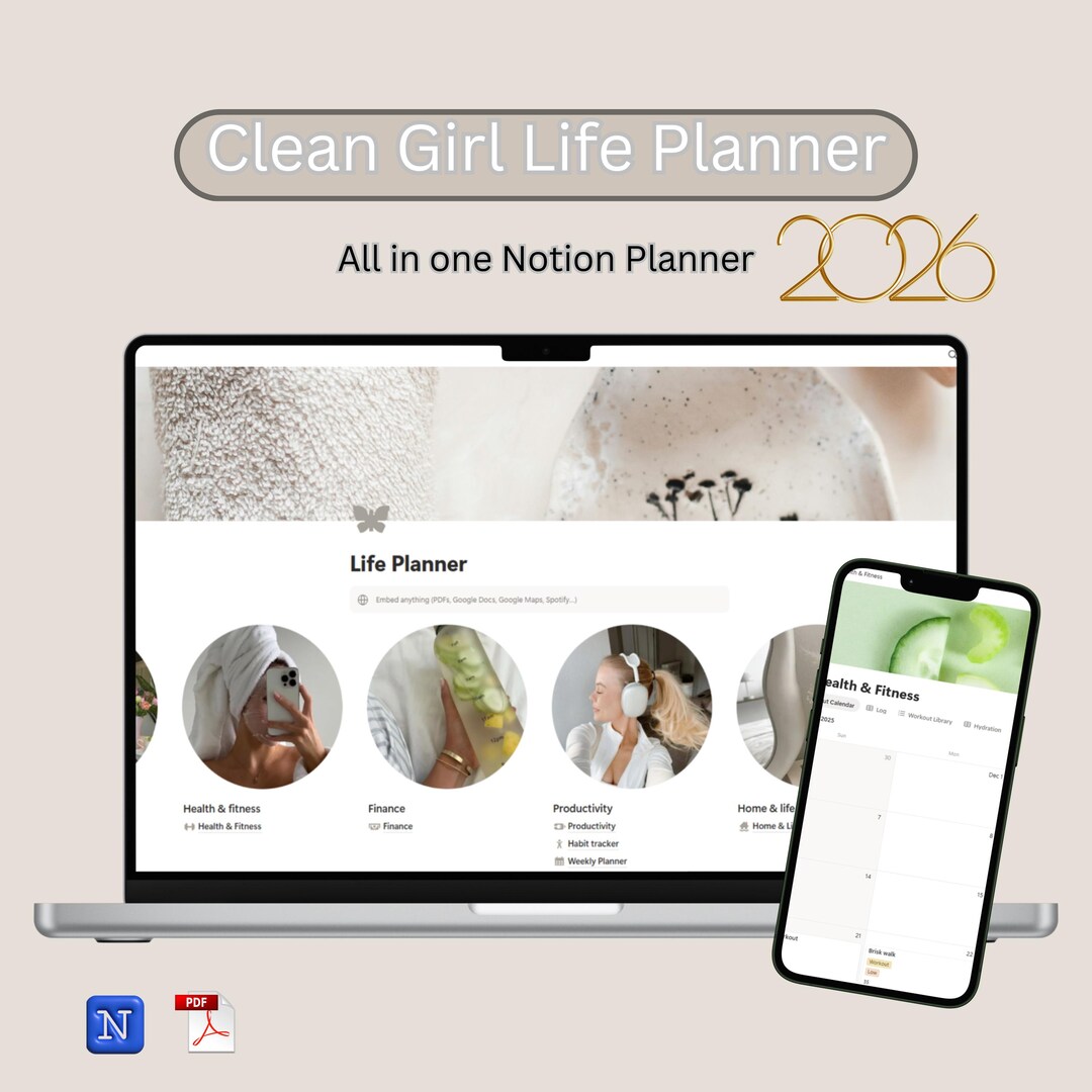 2026 Life Planner Notion Template | All-in-one Digital Planner | Goals ...