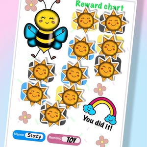 Busy Bee Printable Reward Chart (digital Download) - Etsy